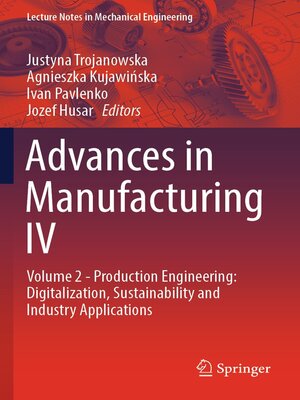 cover image of Advances in Manufacturing IV